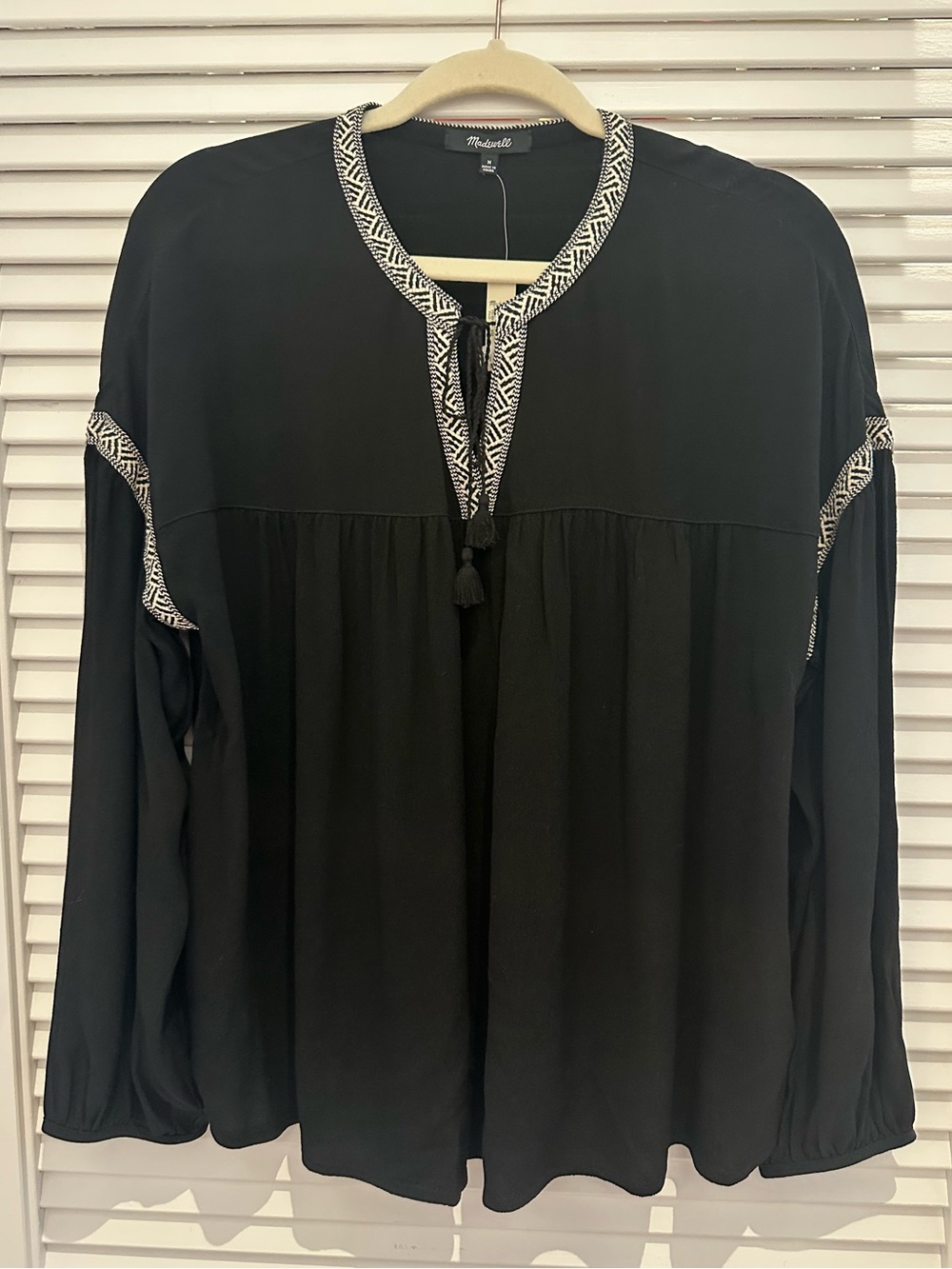 NWT Madewell Blouson-Sleeve Top